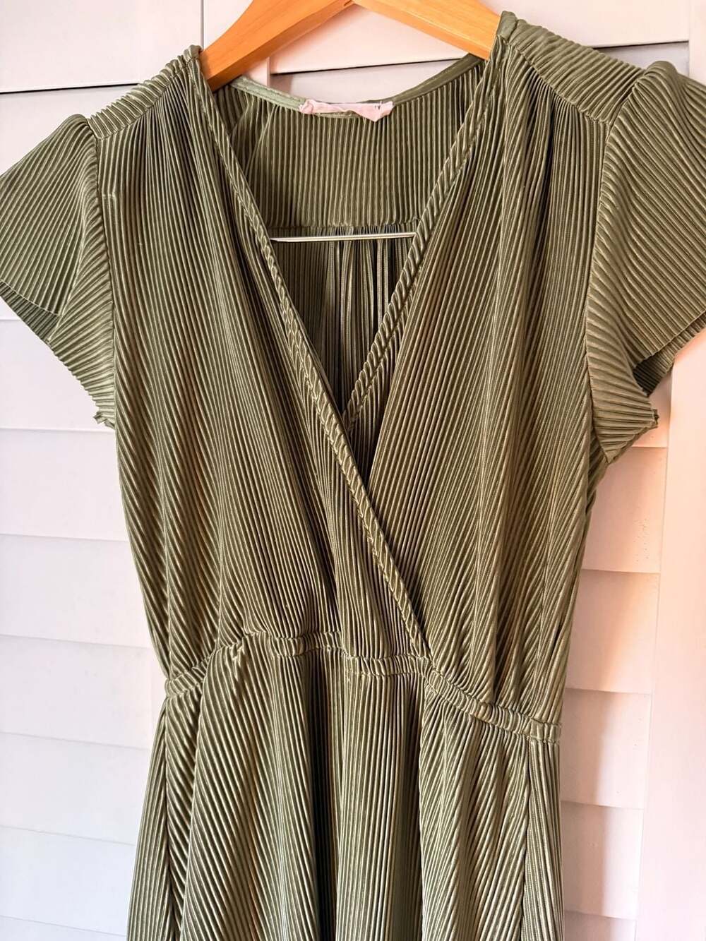 Baltic Born Athena Pleated Maxi Dress in Sage Green